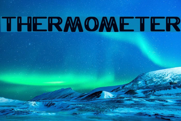 THERMOMETER Font examples