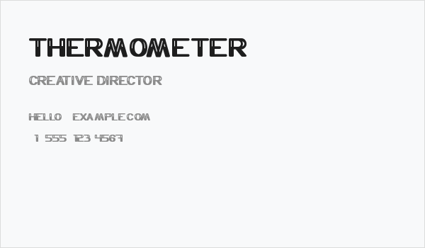 THERMOMETER Business Card