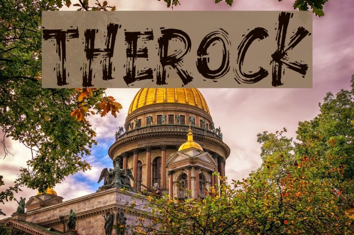 THEROCK Font examples