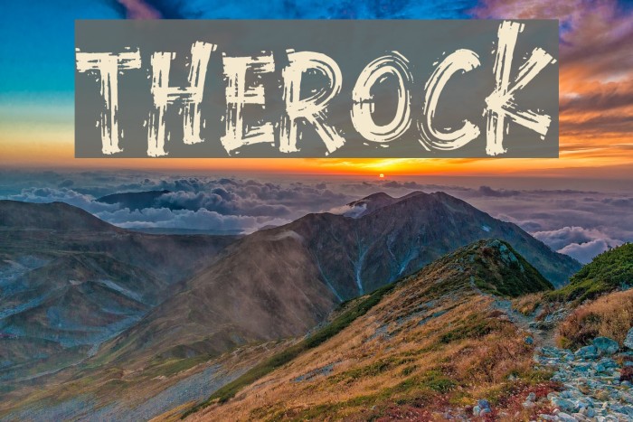 THEROCK Font examples