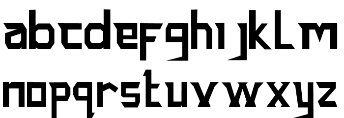 THETHREE Font LOWERCASE