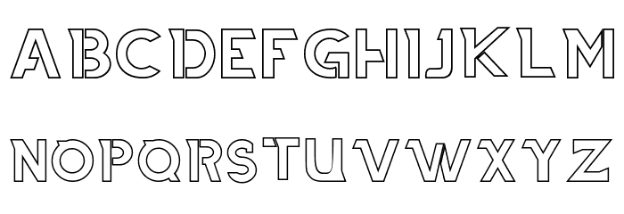 THIAGA DEMO Outline Font LOWERCASE