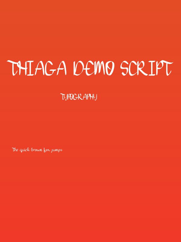 THIAGA DEMO Script Poster
