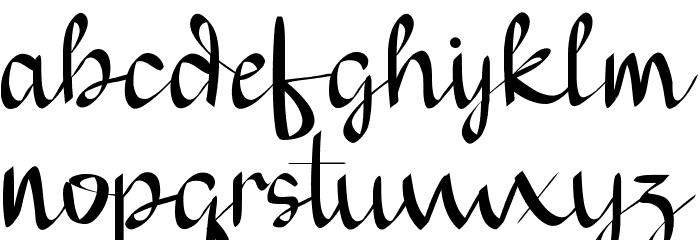 THIAGA DEMO Script Font LOWERCASE