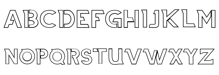 THIAGA Outline Font LOWERCASE