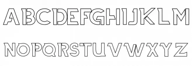 THIAGA Outline 字体 大写