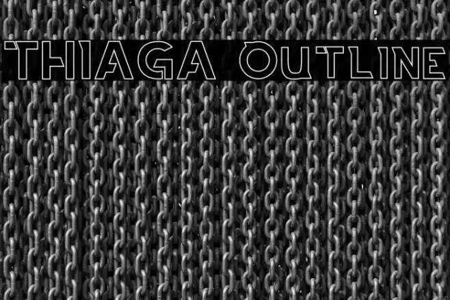 THIAGA Outline Font examples