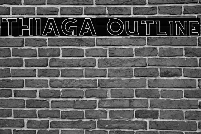 THIAGA Outline Font examples