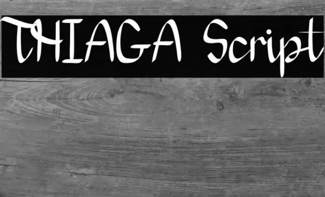 THIAGA Script Font examples
