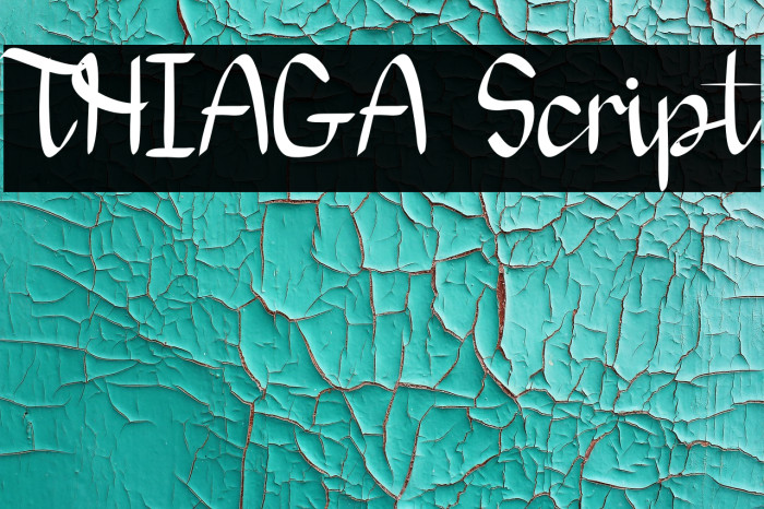 THIAGA Script फ़ॉन्ट examples
