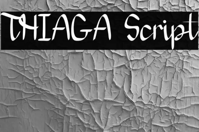 THIAGA Script Font examples