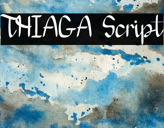 THIAGA Script फ़ॉन्ट examples