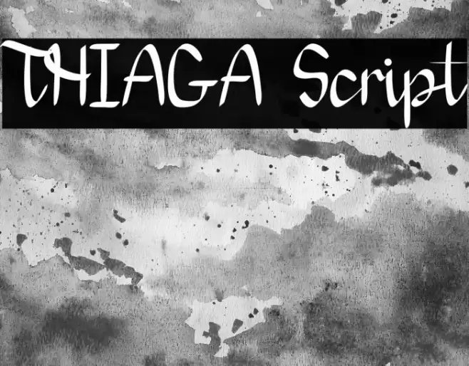 THIAGA Script Font examples