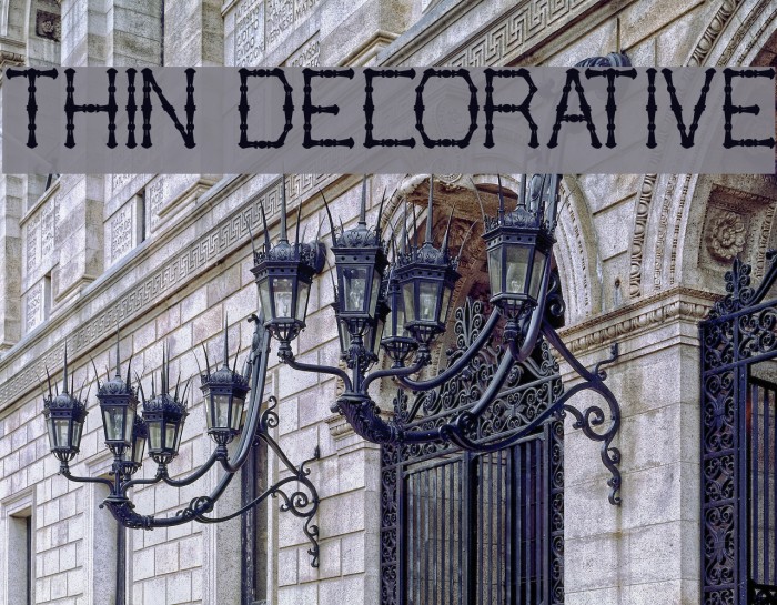 THIN DECORATIVE Font examples