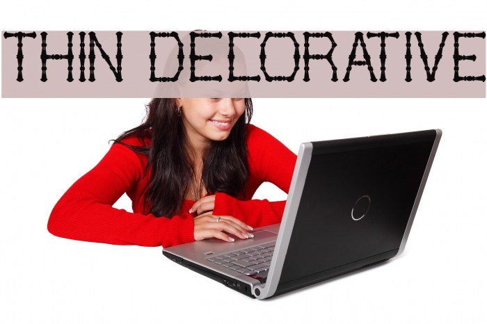 THIN DECORATIVE Font examples
