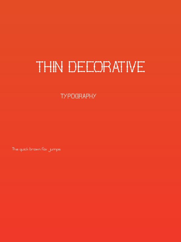 THIN DECORATIVE Poster