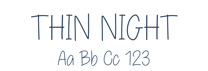 THIN NIGHT Font Preview