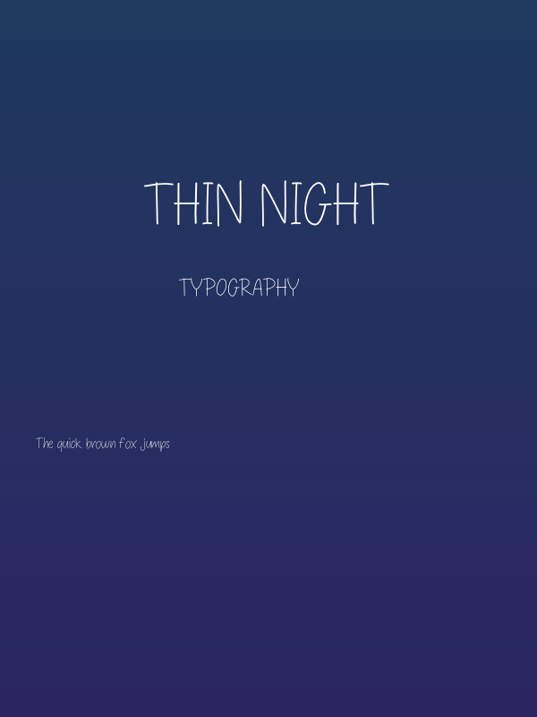 THIN NIGHT Poster