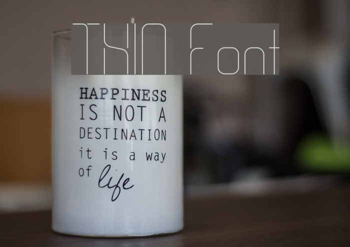 THIN Font examples