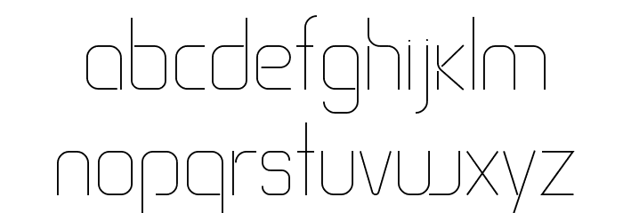 THIN Font LOWERCASE