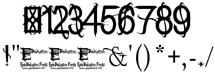 THINK ME WICKED Font OTHER CHARS