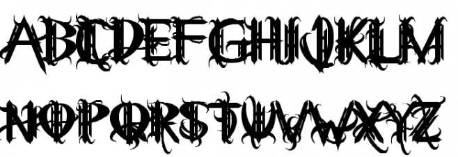 THINK ME WICKED Schriftart Groß