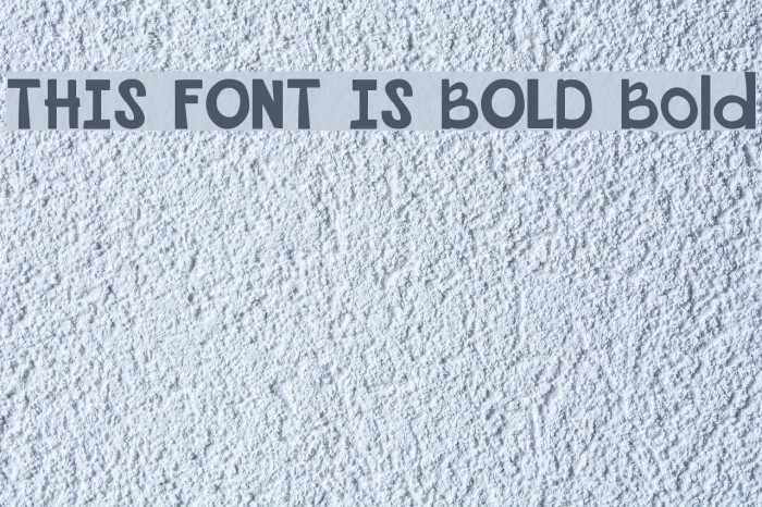 THIS FONT IS BOLD Bold Example 3