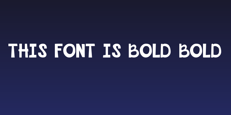 THIS FONT IS BOLD Bold Social Header