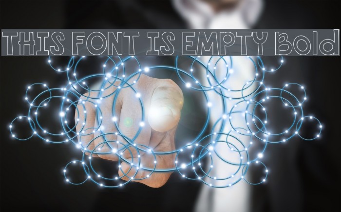 THIS FONT IS EMPTY Bold Font examples