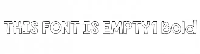 THIS FONT IS EMPTY1 Bold  font caratteri gratis