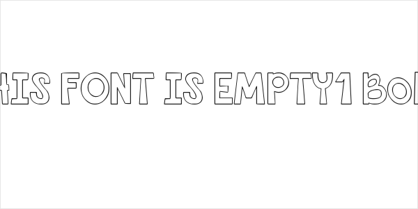 THIS FONT IS EMPTY1 Bold Logo