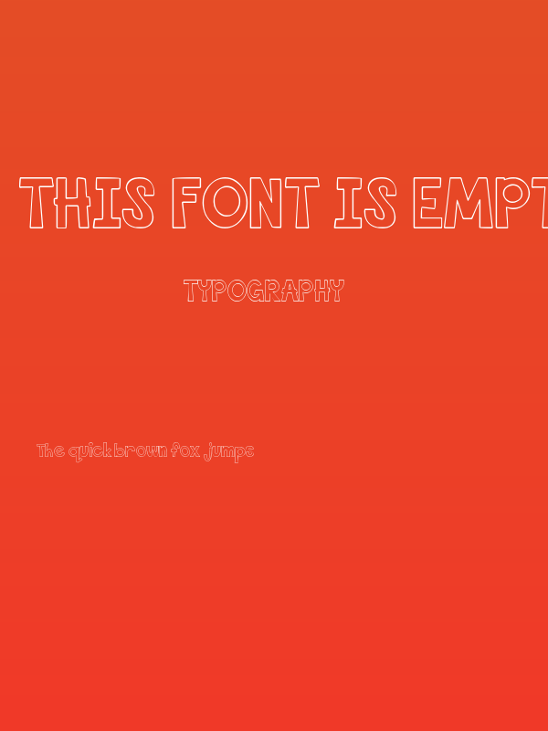 THIS FONT IS EMPTY1 Bold Poster
