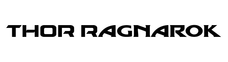 THOR Ragnarok  font caratteri gratis