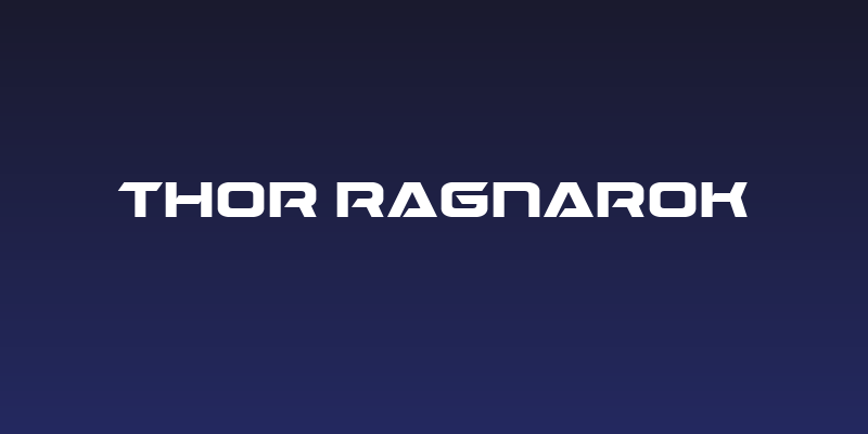 THOR Ragnarok Social Header