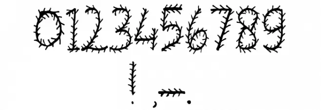 THORNY Font OTHER CHARS