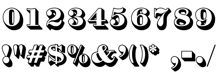 THOrneShadedOpti Font OTHER CHARS