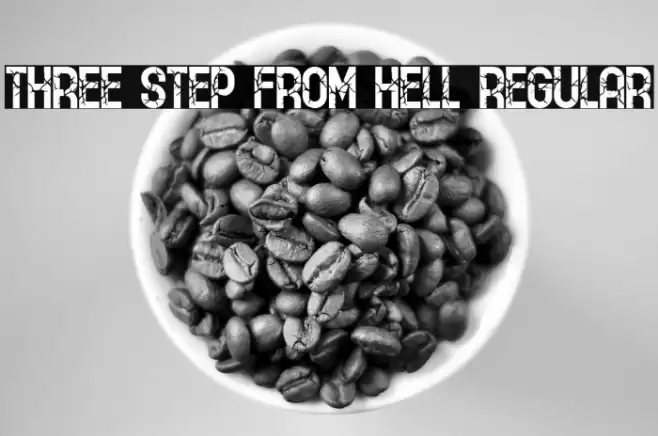 THREE STEP FROM HELL Regular Font examples