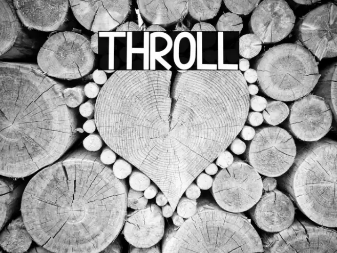 THROLL Font examples