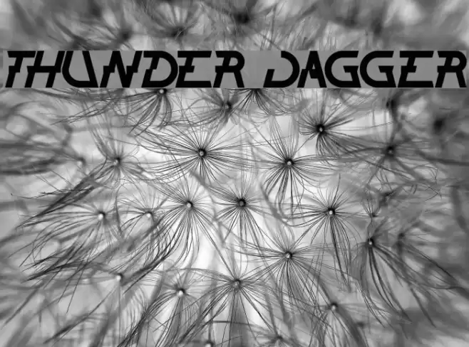 THUNDER JAGGER Font examples