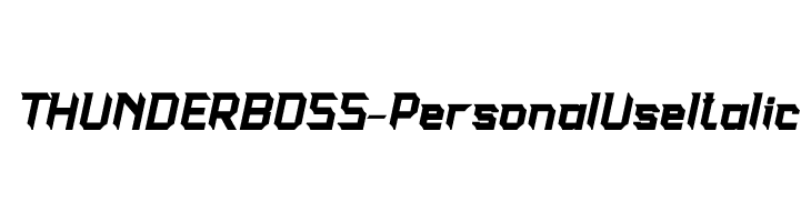THUNDERBOSS - Personal Use Italic  नि: शुल्क फ़ॉन्ट्स डाउनलोड