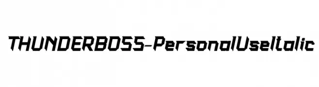 THUNDERBOSS - Personal Use Italic  नि: शुल्क फ़ॉन्ट्स डाउनलोड