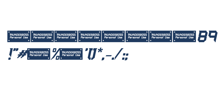 THUNDERBOSS - Personal Use Italic Other Characters