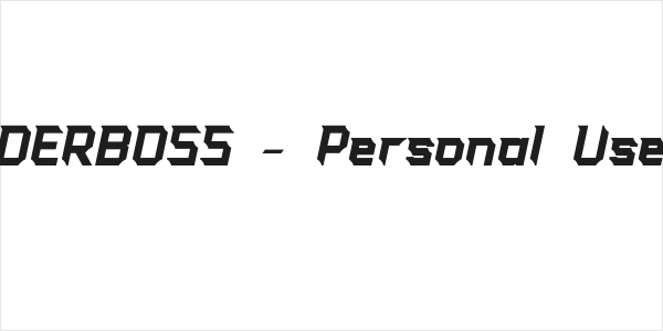 THUNDERBOSS - Personal Use Italic Logo