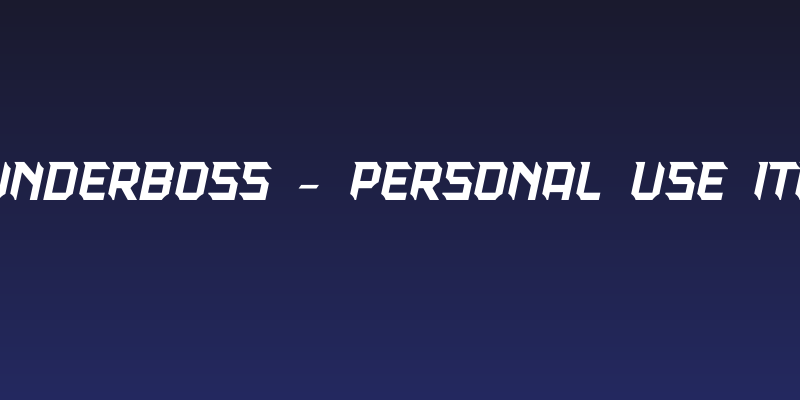 THUNDERBOSS - Personal Use Italic Social Header