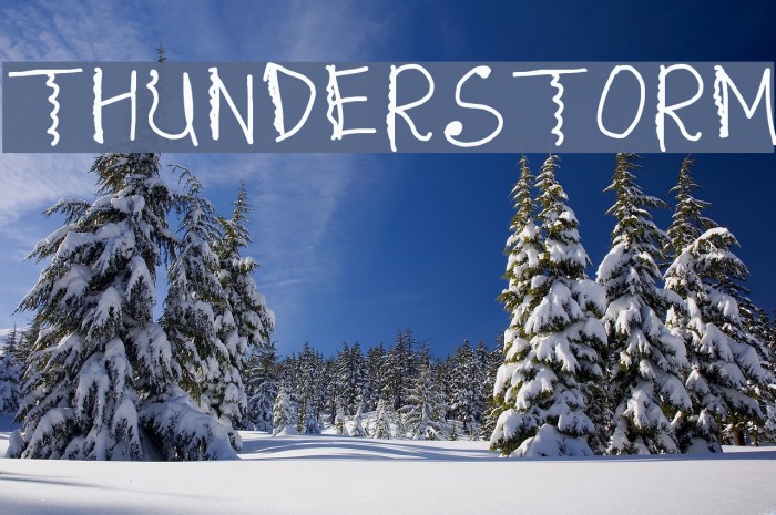 THUNDERSTORM Font examples
