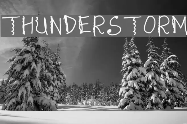 THUNDERSTORM Font examples