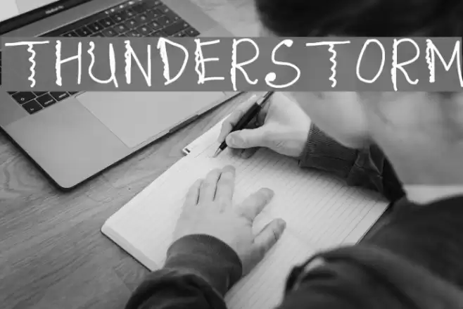 THUNDERSTORM Font examples