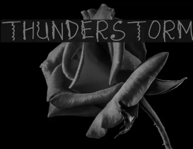 THUNDERSTORM Font examples