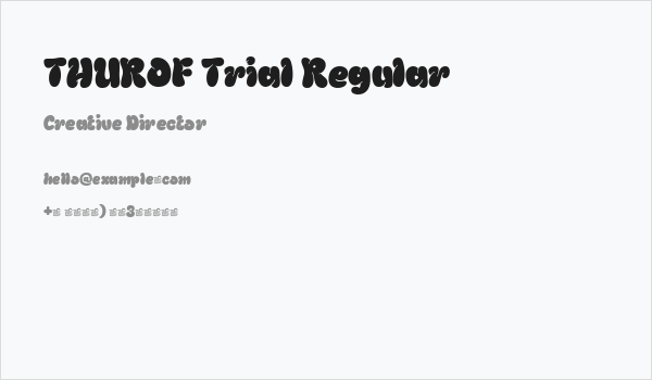 THUROF Trial Regular Business Card