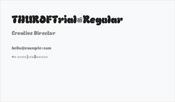 THUROFTrial-Regular Business Card